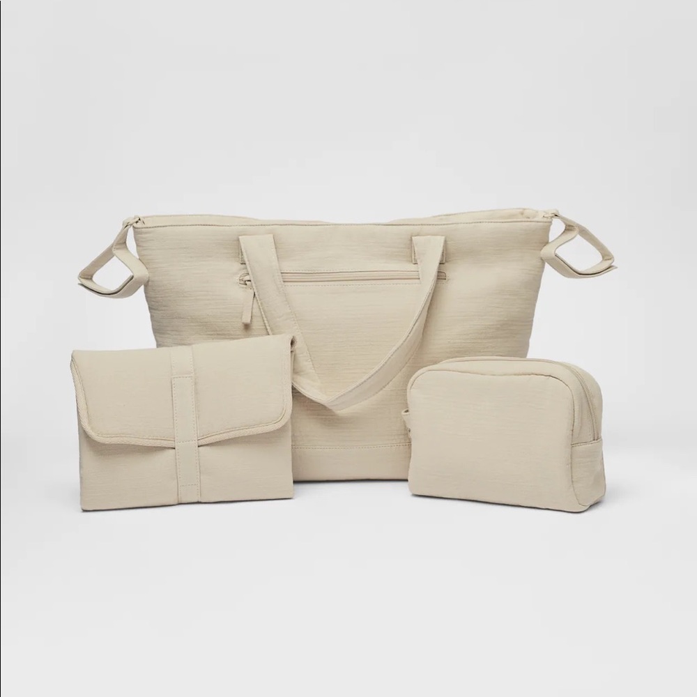 Zara cotton diaper bag